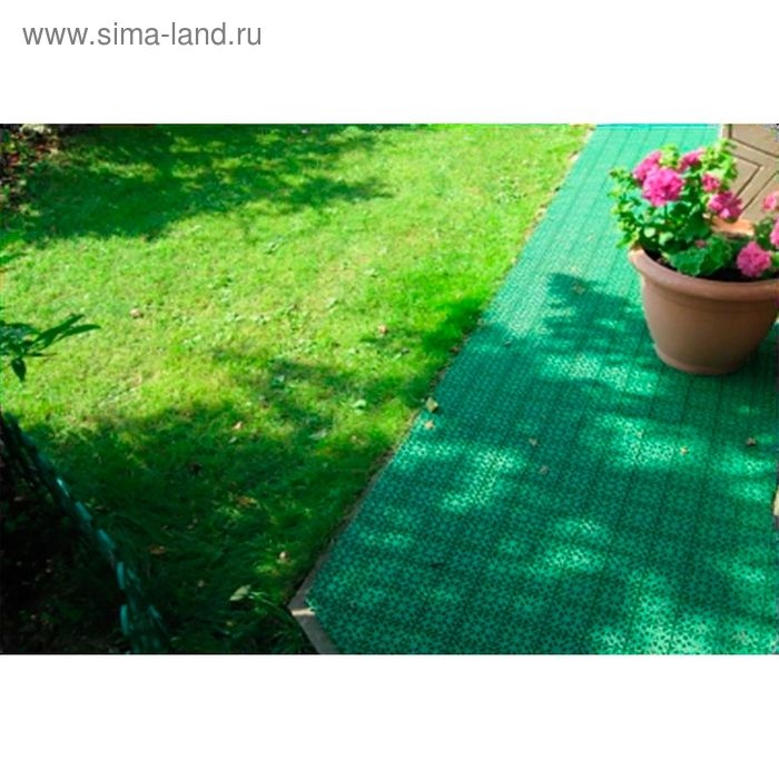 Модульное пластиковое покрытие для пола, 33 х 33 х 0,9 см, цвет зеленый Модульное пластиковое покрытие для пола, 33 х 33 х 0,9 см, цвет зеленый