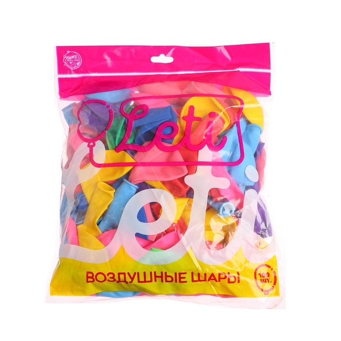 Шар латексный 10 Шар латексный 10", пастель, набор 100 шт., цвета МИКС