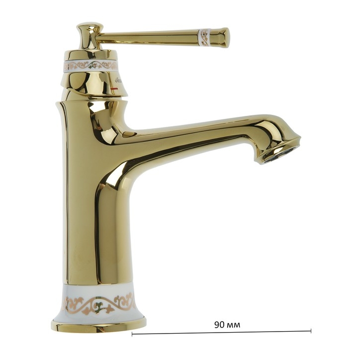 Cмеситель для раковины Accoona A96105W, однорычажный, латунь, цвет золото Cмеситель для раковины Accoona A96105W, однорычажный, латунь, цвет золото