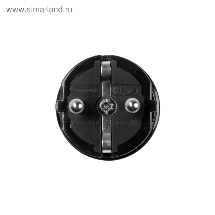 Вилка прямая Smartbuy, 16 А, 250 В, с з/к, черная Вилка прямая Smartbuy, 16 А, 250 В, с з/к, черная
