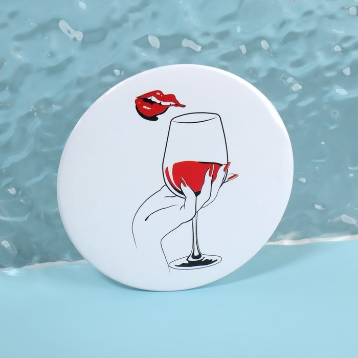 Зеркало карманное «WINE NOT», d = 7,5 см, рисунок МИКС Зеркало карманное «WINE NOT», d = 7,5 см, рисунок МИКС