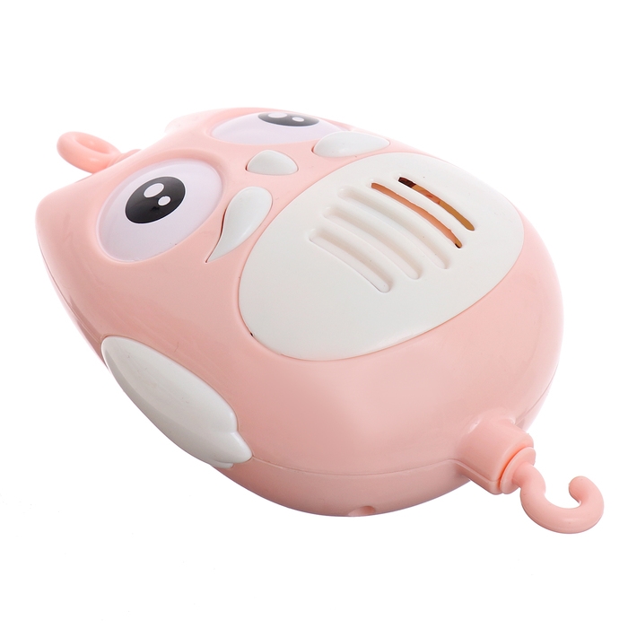 Мобиль музыкальный «Песенки совушки», на батарейках, цвет розовый Мобиль музыкальный «Песенки совушки», на батарейках, цвет розовый