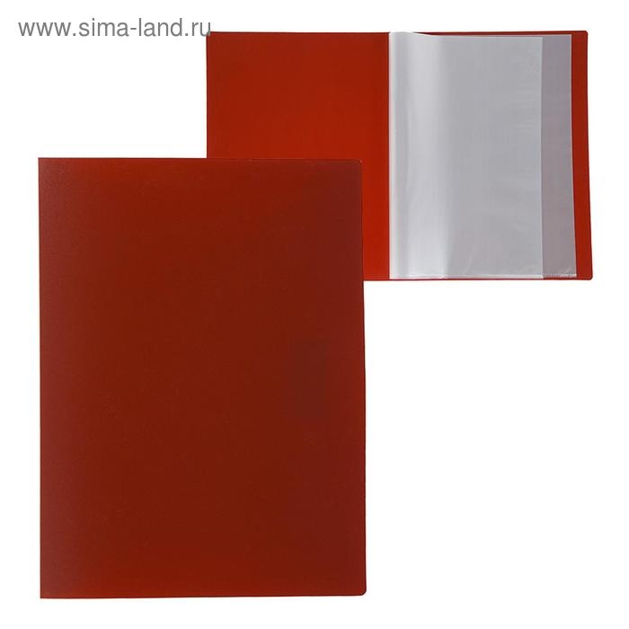 Папка с 20 вкладышами А4, 500 мкм, Calligrata, текстура Папка с 20 вкладышами А4, 500 мкм, Calligrata, текстура "песок", красная