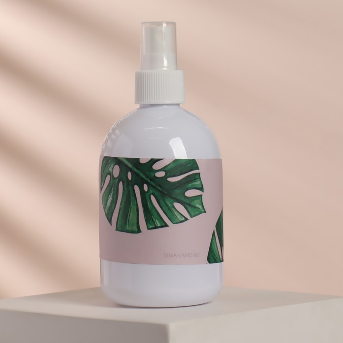 Бутылочка для хранения, с распылителем «Тропики», 300 мл, цвет белый Бутылочка для хранения, с распылителем «Тропики», 300 мл, цвет белый