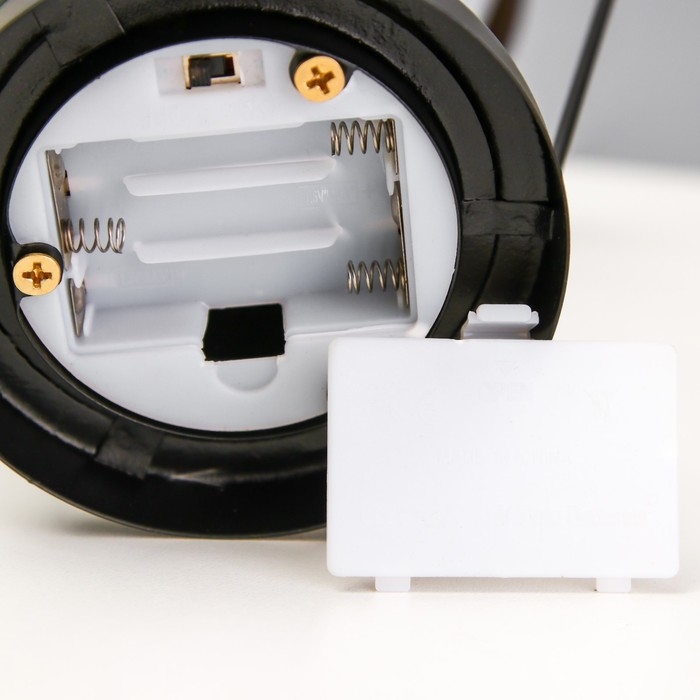 Ночник Ночник "Цветы" LED от батареек ААА чёрный 16х16х25 см RISALUX