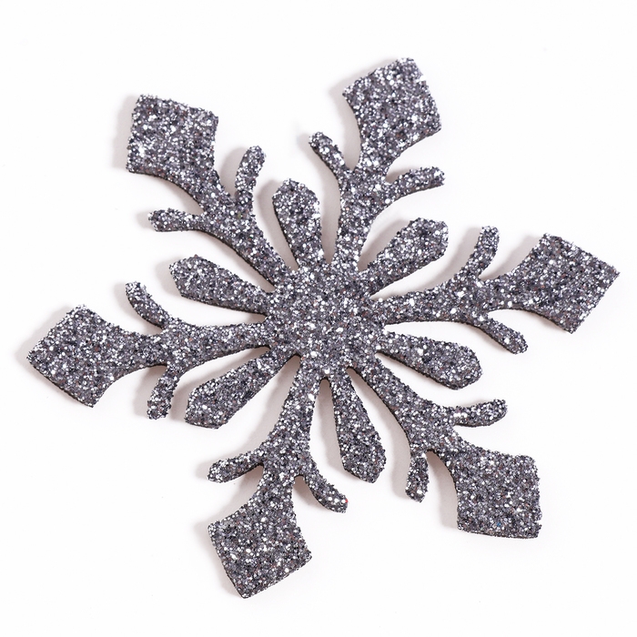 Новый год! Декор «Снежинки», набор 9 шт., цвет серебро Новый год! Декор «Снежинки», набор 9 шт., цвет серебро