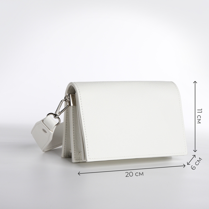 Сумка женская TEXTURA, мессенджер, маленький размер, цвет белый Сумка женская TEXTURA, мессенджер, маленький размер, цвет белый