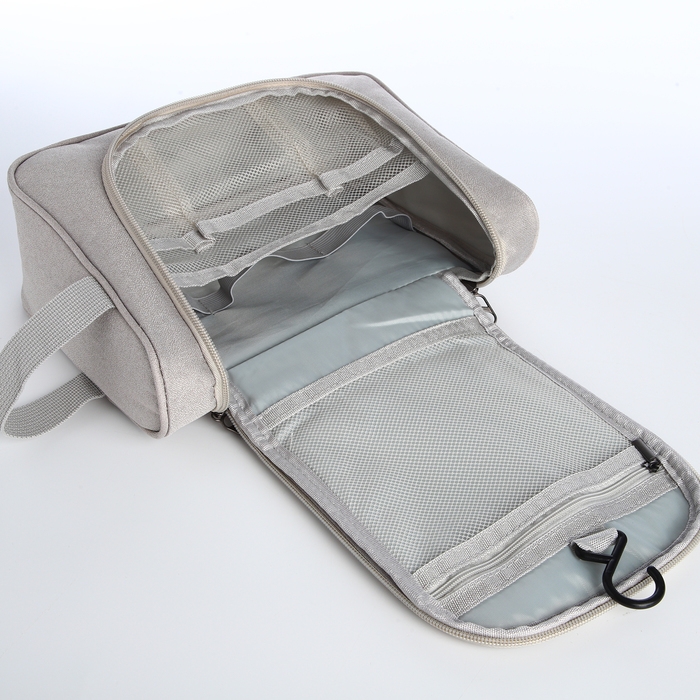 Косметичка на молнии, цвет серый Косметичка на молнии, цвет серый