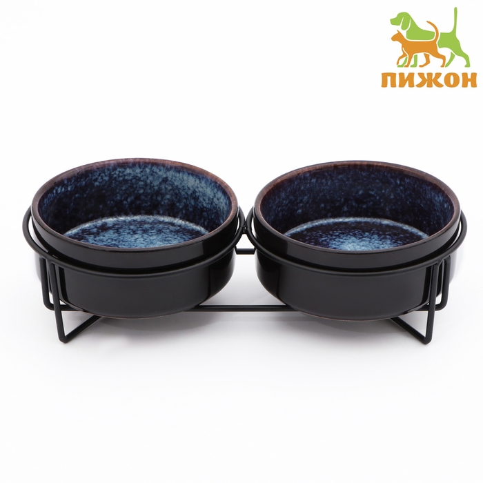 Миски керамические на подставке 2 х 250 мл Миски керамические на подставке 2 х 250 мл
