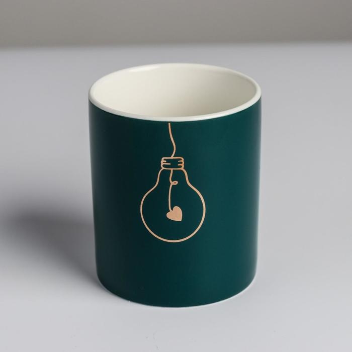 Горшок для цветов с тиснением, «Лампочка», 8 х 9.5 см Горшок для цветов с тиснением, «Лампочка», 8 х 9.5 см