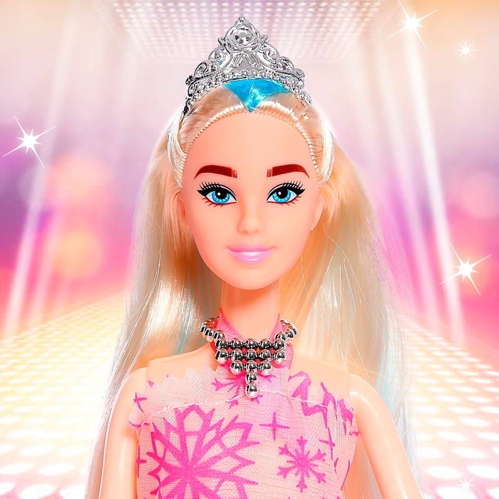 Кукла-модель шарнирная «Оля» в платье, с аксессуарами, МИКС Кукла-модель шарнирная «Оля» в платье, с аксессуарами, МИКС