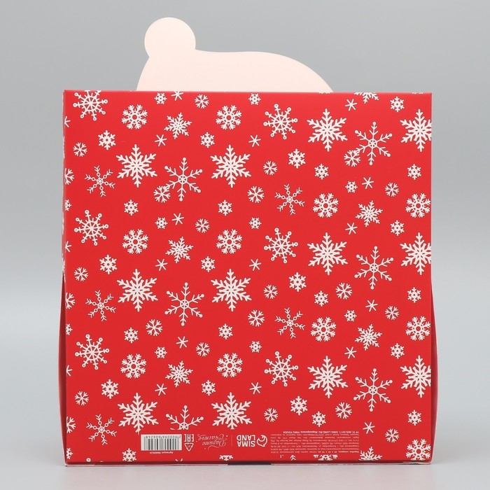 Коробка подарочная новогодняя складная «Дедушка Мороз», 25 х 25 х 10 см, Новый год Коробка подарочная новогодняя складная «Дедушка Мороз», 25 х 25 х 10 см, Новый год