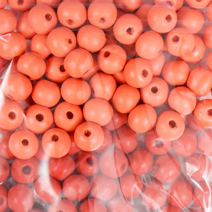 Бусины для творчества дерево "Осенняя гамма" d-0,8 см, 4 цвета х 10 гр