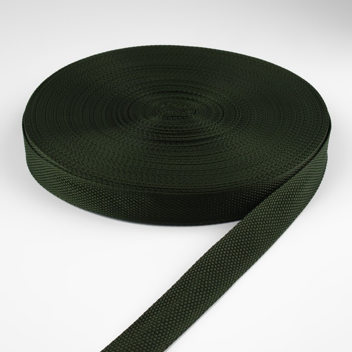 Стропа ременная, 25 мм, 50 ± 1 м, плотность 10,2 гр/м, цвет хаки №36 Стропа ременная, 25 мм, 50 ± 1 м, плотность 10,2 гр/м, цвет хаки №36