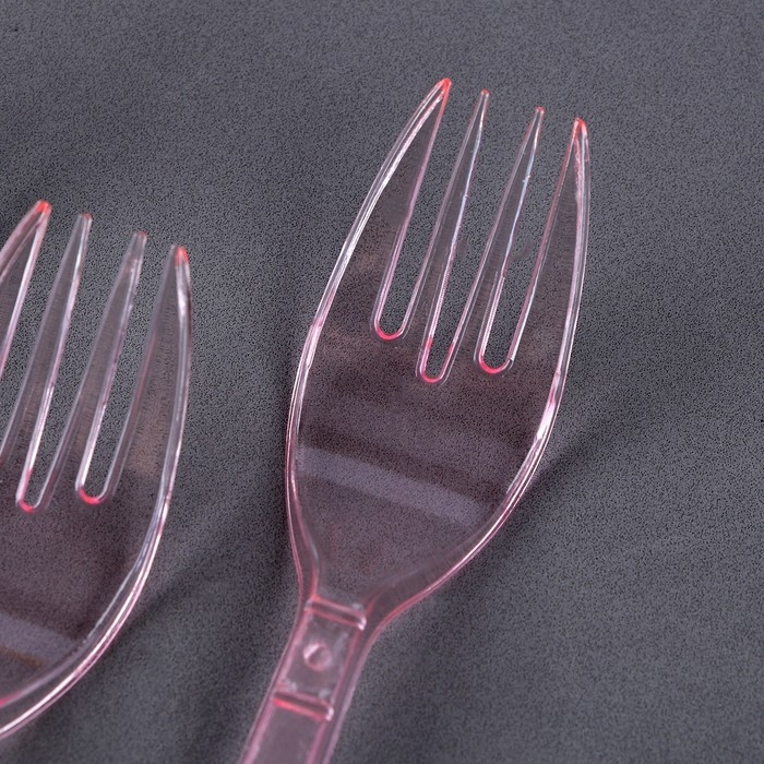 Вилки пластиковые, набор 6 шт., цвета МИКС Вилки пластиковые, набор 6 шт., цвета МИКС