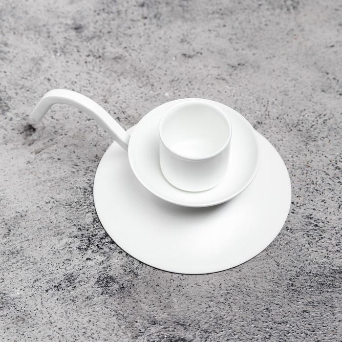 Подсвечник Подсвечник "Ретро" металл на 1 свечу, 10х4 см, белый