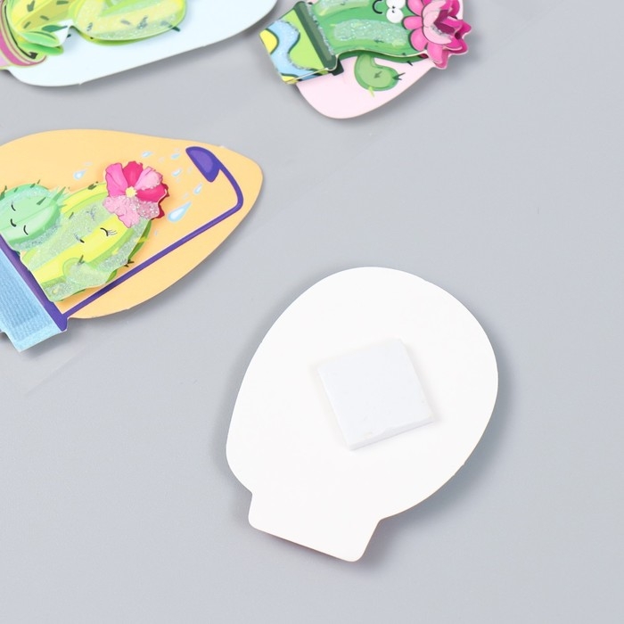 Наклейка картон 2 слоя Наклейка картон 2 слоя "Кактусы-глазастики" 17х12 см