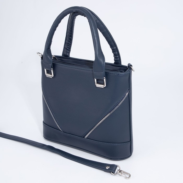 Сумка-тоут Сумка-тоут "Оливи" на молнии, цвет синий