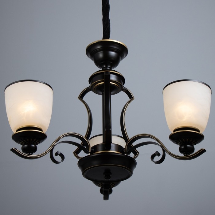 Люстра Люстра "Аруна" 3х40Вт Е27 черный 62х62х46 см BayerLux