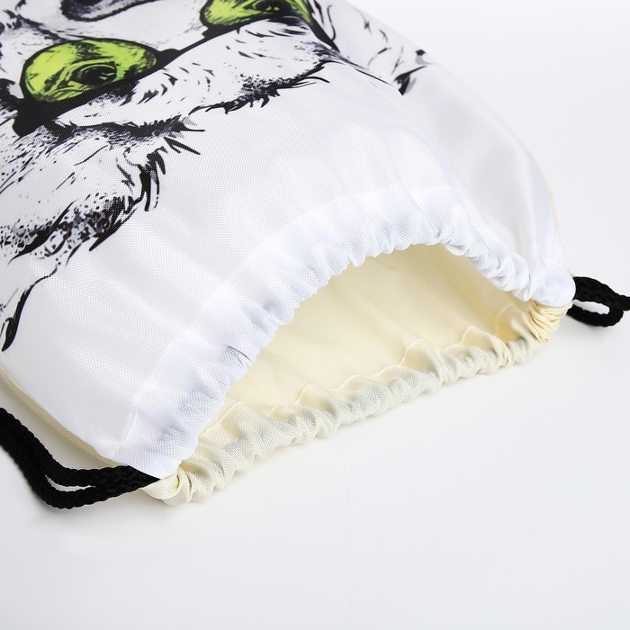 Мешок для обуви на шнурке, цвет белый/разноцветный Мешок для обуви на шнурке, цвет белый/разноцветный