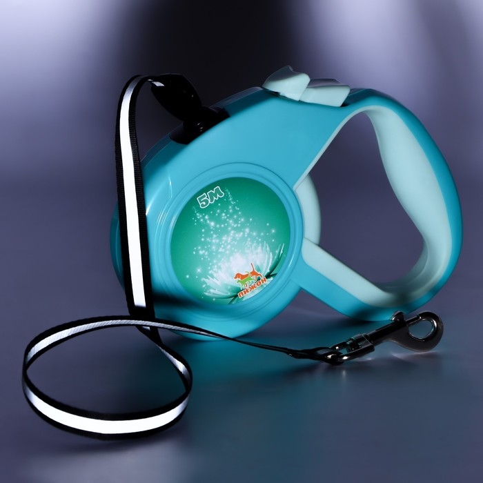 Рулетка Рулетка "Пижон" с прорезиненной ручкой, 5 м, до 25 кг, трос, бирюзово-зелёная