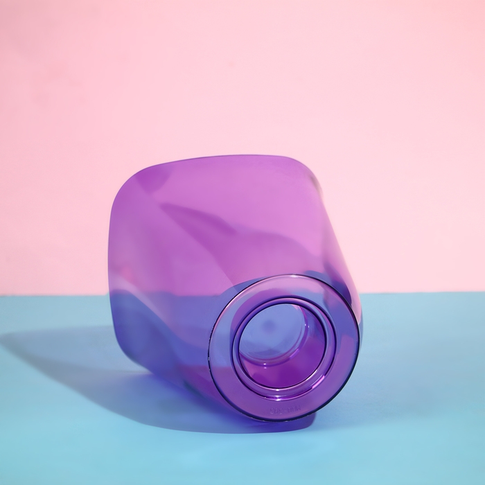 Горшок для орхидей, 2,5 л, 16,4 &times; 18,5 см, пластик, прозрачно-фиолетовый