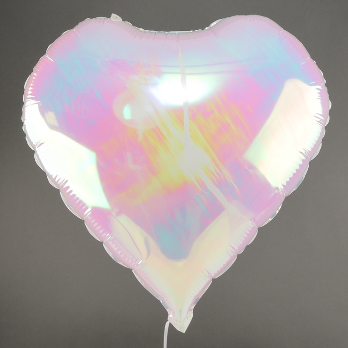 Шар фольгированный 18" &laquo;Сердце&raquo;, цвет жемчужный
