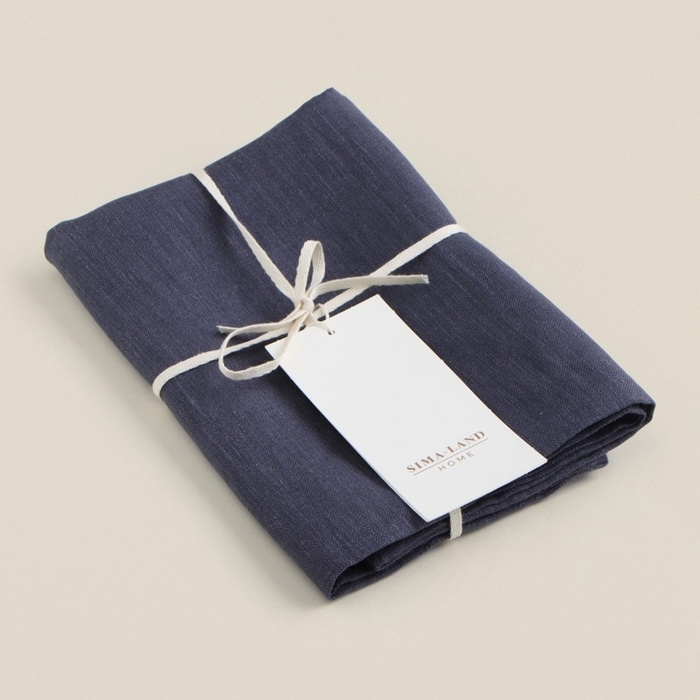 Декоративная наволочка SL Home Linen 40*40 см, цв. Темно-синий, 100%лён Декоративная наволочка SL Home Linen 40*40 см, цв. Темно-синий, 100%лён