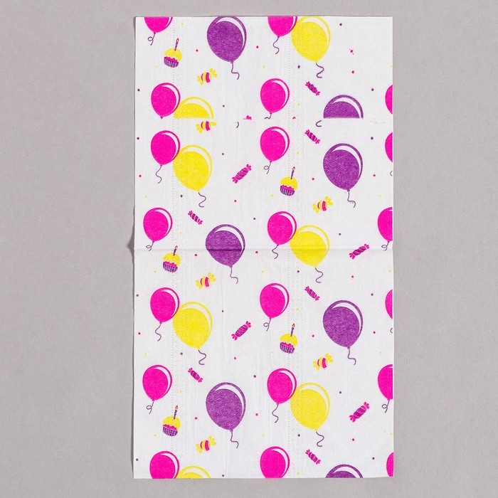 Салфетки бумажные Салфетки бумажные "Шарик", 60 шт в пакете, трёхслойные