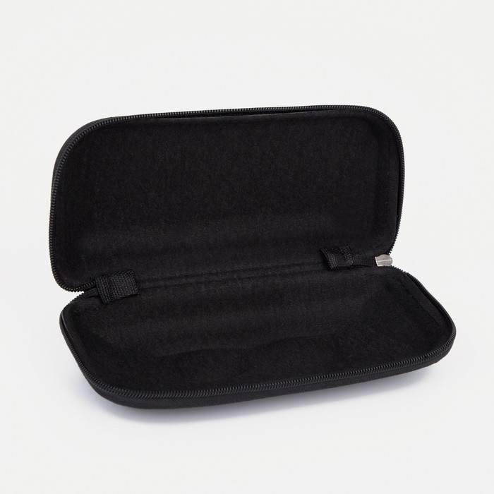 Футляр для очков на молнии, длина 16,5 см, цвет чёрный Футляр для очков на молнии, длина 16,5 см, цвет чёрный