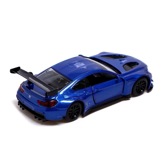 Машина металлическая BMW M6 GT3, 1:44, инерция, открываются двери, цвет синий Машина металлическая BMW M6 GT3, 1:44, инерция, открываются двери, цвет синий