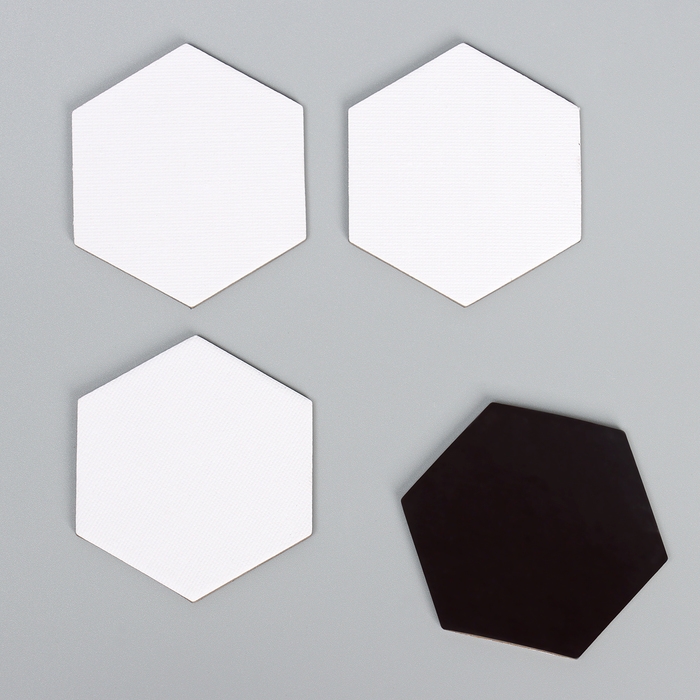 Набор холстов на магните «Шестиугольник», 7,5 см, 4 шт Набор холстов на магните «Шестиугольник», 7,5 см, 4 шт