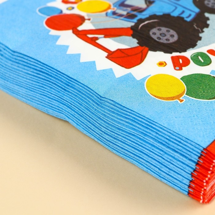 Салфетки бумажные «С днём рождения» Синий трактор, 33х33 см, 20 шт., 3-х слойные Салфетки бумажные «С днём рождения» Синий трактор, 33х33 см, 20 шт., 3-х слойные