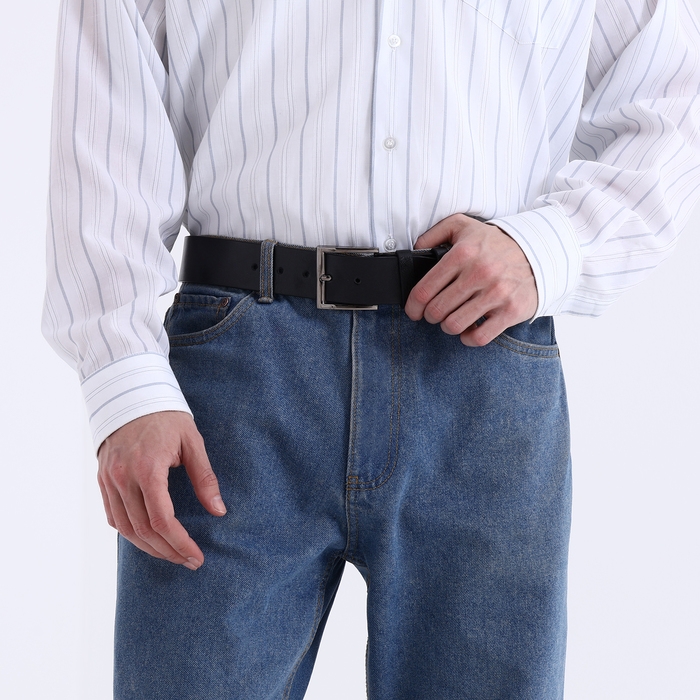 Ремень мужской «Великан», ширина 4.5 см, винт, пряжка металл, цвет чёрный