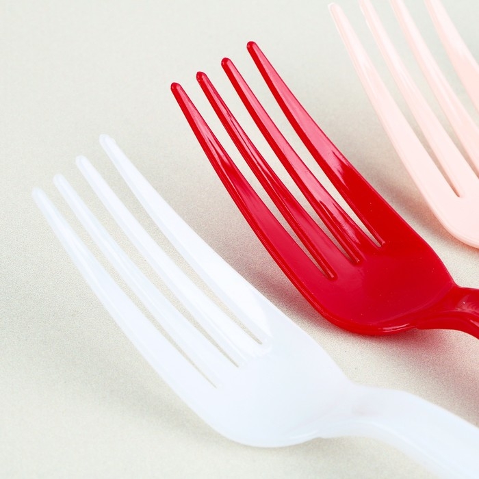 Вилки пластиковые, 6 шт., цвета МИКС Вилки пластиковые, 6 шт., цвета МИКС
