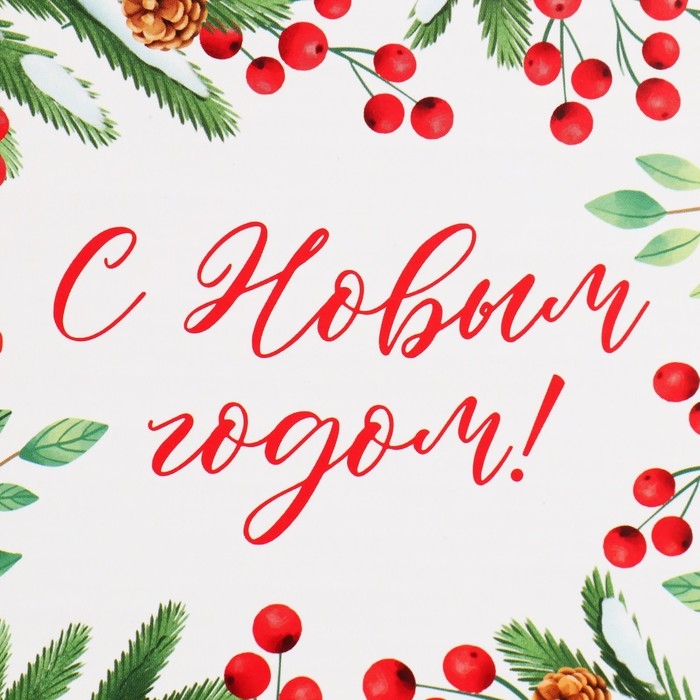 Коробка подарочная новогодняя складная «Новогодние веточки », 12 х 12 х 6.5 см, Новый год Коробка подарочная новогодняя складная «Новогодние веточки », 12 х 12 х 6.5 см, Новый год