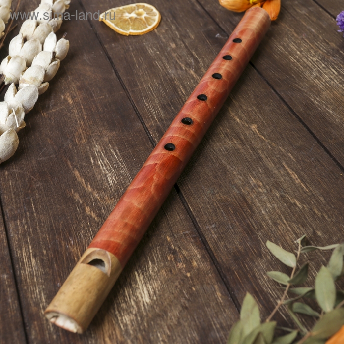 Сувенирный музыкальный инструмент бамбук  Сувенирный музыкальный инструмент бамбук "Флейта" 30x2,5x2,5 см