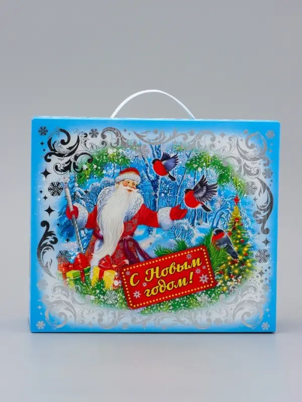 Коробка Новогодняя подарочная Коробка Новогодняя подарочная "Снегири" 29 х 24,5 х 9,5 см