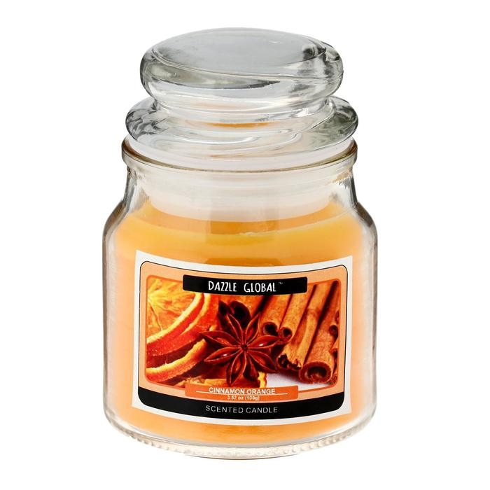 Свеча в банке Свеча в банке "Корица, апельсин" 82 гр 6х9х9 см