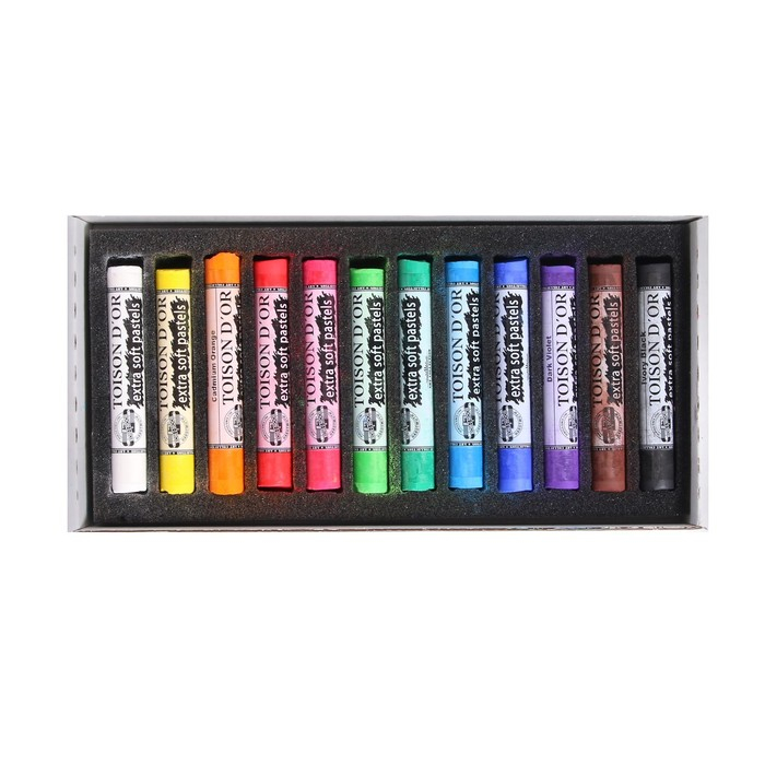 Пастель сухая 12 цветов, Extra Soft Koh-I-Noor 8552 TOISON D`OR, картонная упаковка Пастель сухая 12 цветов, Extra Soft Koh-I-Noor 8552 TOISON D`OR, картонная упаковка