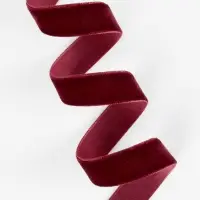 Лента бархатная, 15 мм, 18&plusmn;1 м, бордовая №43