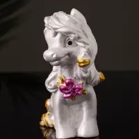 Фигурка гипс &laquo;Пони Красотка&raquo;, 10&times;7&times;5 см, перламутр