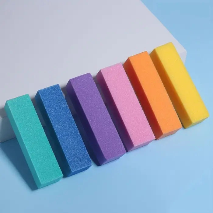 Баф наждачный для ногтей, четырёхсторонний, 9×2.5×2.5 см, МИКС