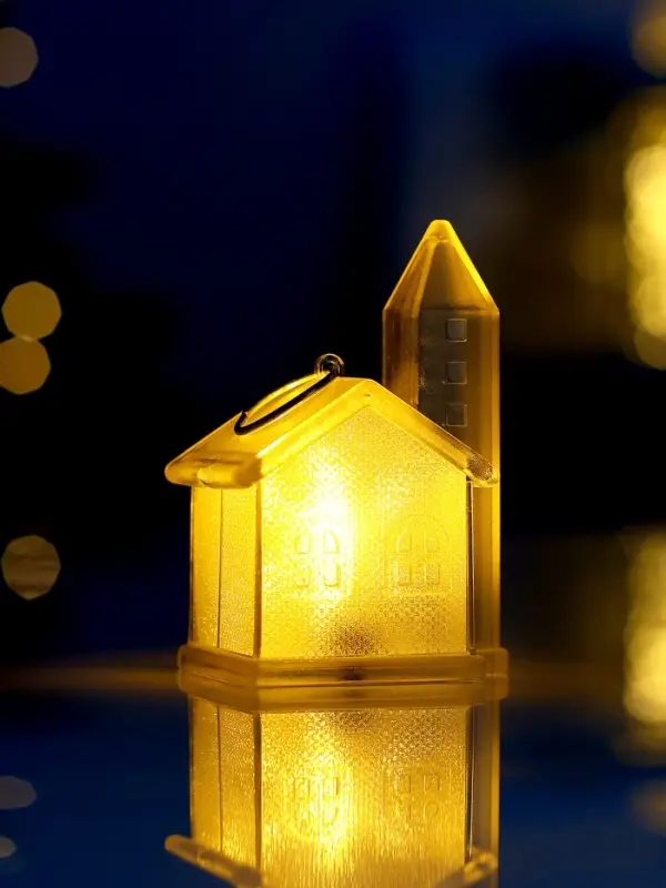 Световая фигура  Световая фигура "Домик", 8x5 см, 1 LED, LR1130x3, Т/БЕЛЫЙ