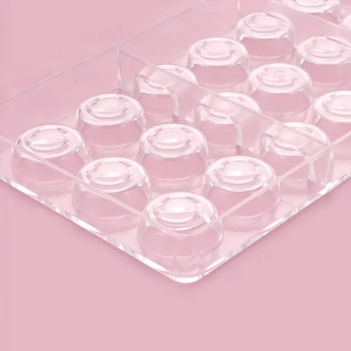 Форма для конфет и шоколада KONFINETTA &laquo;Тоффи. Круг&raquo;, 27.5&times;17.5&times;2.5 см, 21 ячейка 2.5&times;1.5 см, пластик, прозрачная