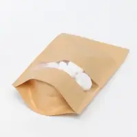 Пакет фасовочный, крафт, зип - лок, с окном, 20(4) х 30 см