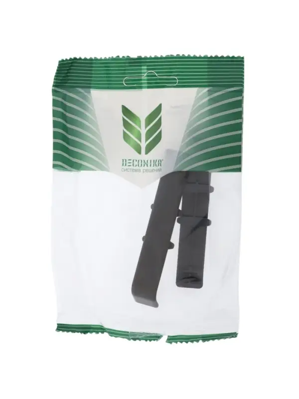 Соединитель для плинтуса &laquo;Деконика&raquo;, 85 мм, 2 штуки, цвет 007 чёрный