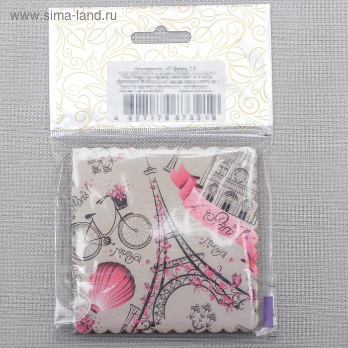 Подставка под кружку Доляна Paris, 2 шт, 9,5 х 9,5, деревянная Подставка под кружку Доляна Paris, 2 шт, 9,5 х 9,5, деревянная