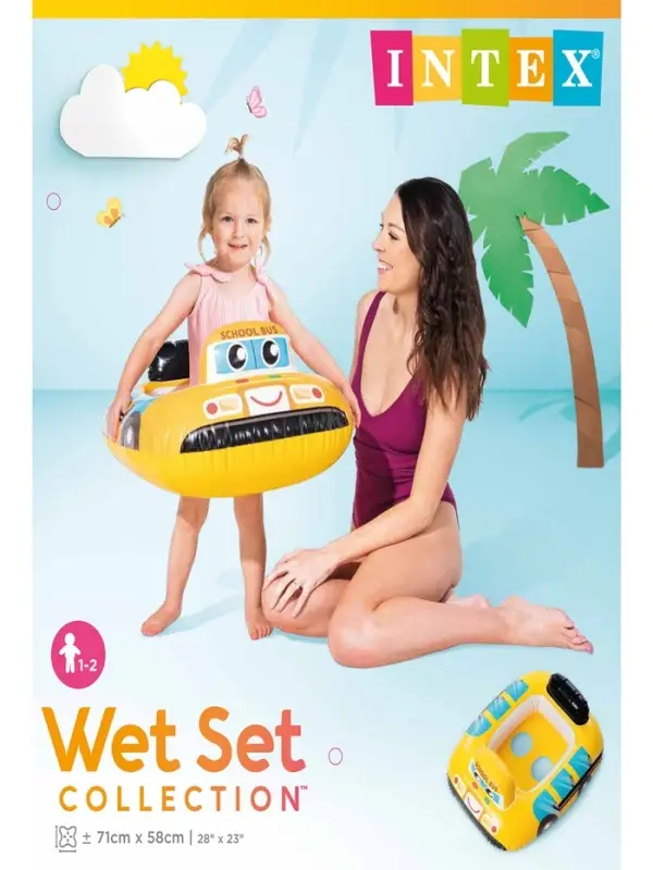 Круг для плавания с сиденьем &laquo;Транспорт&raquo;, от 1-2 лет, МИКС, 59586NP INTEX