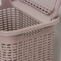 Корзина бельевая, 50 л, 42&times;31&times;56 см, с крышкой, МИКС